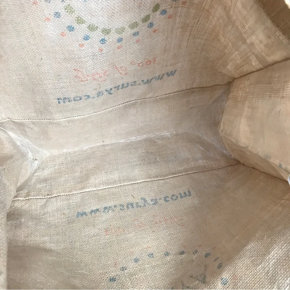 Surya burlap tote bag